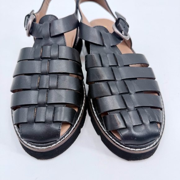 Anthropologie Black Strappy Sandals - Picture 3 of 10